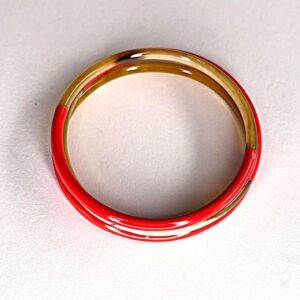 Bracelet 3 mm corne  ROUGE CORAIL