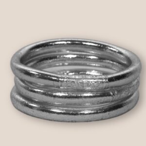 JONC BOUDDHISTE  ICONIQUE 8 mm ARGENT ANTIQUE